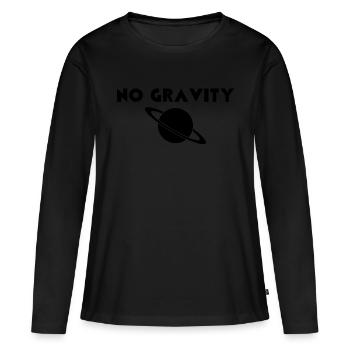 No Gravity - Women's Premium Organic Long Sleeve Shirt - black - Front - Julia (174cm)