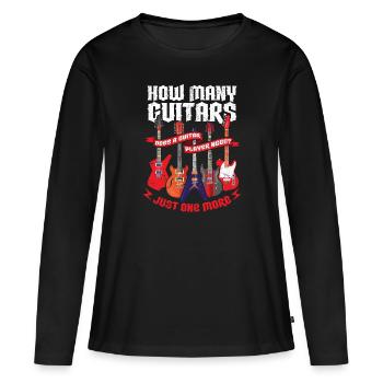 How Many Guitars Does A Guitar Player Need Guitare - T-shirt manches longues Premium bio Femme - noir - Devant - Julia (174cm)