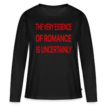 oscar wilde phrase - T-shirt manches longues Premium bio Femme - noir - Devant - Julia (174cm)