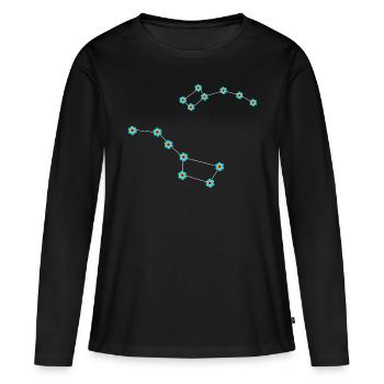 Grande voiture Petite voiture Constellation Constellation - T-shirt manches longues Premium bio Femme - noir - Devant - Julia (174cm)