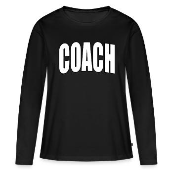 Entraîneur, entraîneur, conception de sport d'équipe, cadeau - T-shirt manches longues Premium bio Femme - noir - Devant - Julia (174cm)