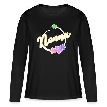 Nonna Oma Omi Großmutter Spitzname italienisch - Frauen Premium Bio Langarmshirt - Schwarz - Vorne - Julia (174cm)