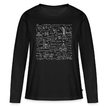 Mathematische Gleichung - Frauen Premium Bio Langarmshirt - Schwarz - Vorne - Julia (174cm)
