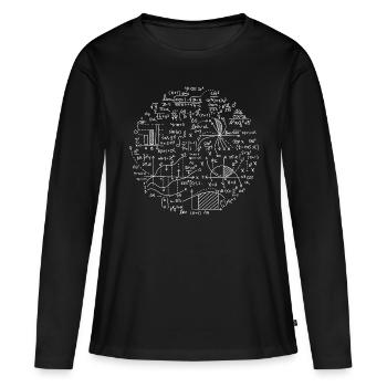Mathematische Formel Lustiger Mathematiker - Frauen Premium Bio Langarmshirt - Schwarz - Vorne - Julia (174cm)