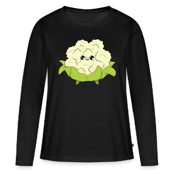Chou-fleur - T-shirt manches longues Premium bio Femme - noir - Devant - Julia (174cm)
