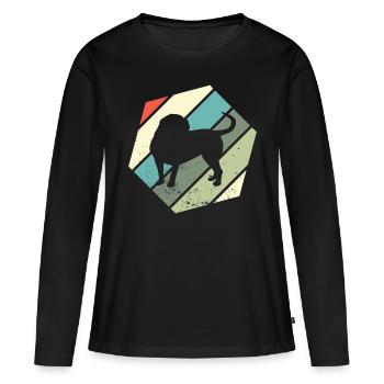 Continental Bulldog Colorbull Vintage Dogs Retro - Women's Premium Organic Long Sleeve Shirt - black - Front - Julia (174cm)