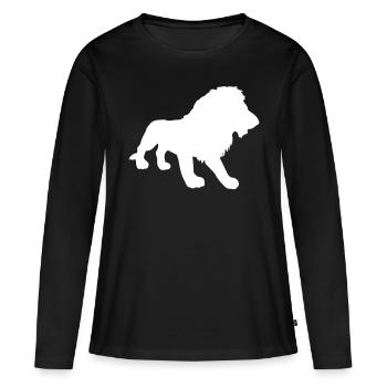 lion - T-shirt manches longues Premium bio Femme - noir - Devant - Julia (174cm)