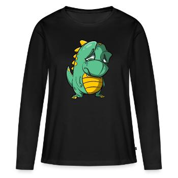 Pleurs de dragon tristes - larmes d’adieu - T-shirt manches longues Premium bio Femme - noir - Devant - Julia (174cm)