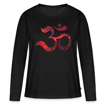 GOA ROUGE - T-shirt manches longues Premium bio Femme - noir - Devant - Julia (174cm)