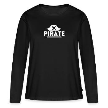 Pirate. pirate gift - Women's Premium Organic Long Sleeve Shirt - black - Front - Julia (174cm)