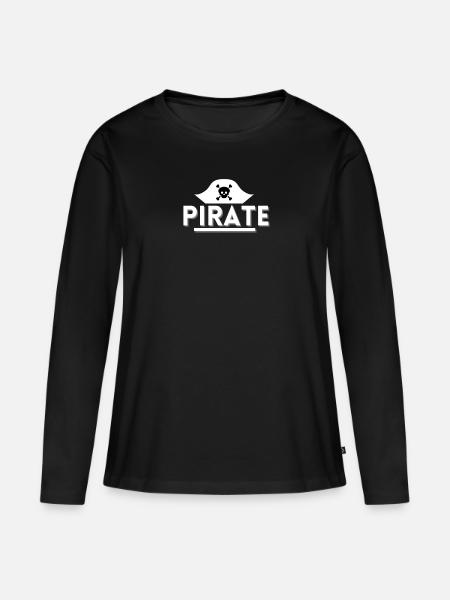Piraat. piraat cadeau - Premium økologisk langærmet T-shirt til kvinder - sort