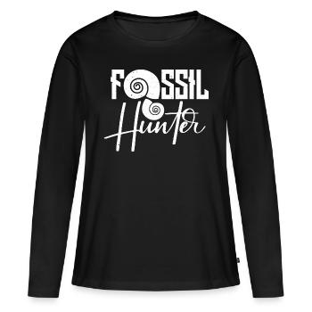 Fossil Hunter - Frauen Premium Bio Langarmshirt - Schwarz - Vorne - Julia (174cm)