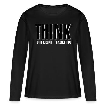 Think different - Women's Premium Organic Long Sleeve Shirt - black - Front - Julia (174cm)