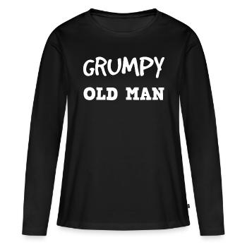 GRUMPY OLD MAN - Women's Premium Organic Long Sleeve Shirt - black - Front - Julia (174cm)