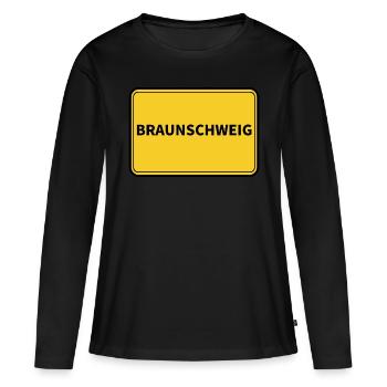 Brunswick Town Sign - Women's Premium Organic Long Sleeve Shirt - black - Front - Julia (174cm)