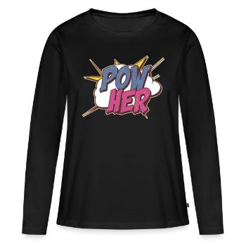 Powher Feminism Feminist - Women's Premium Organic Long Sleeve Shirt - black - Front - Julia (174cm)