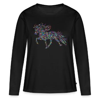 Tölter3 Konfetti - Frauen Premium Bio Langarmshirt - Schwarz - Vorne - Julia (174cm)