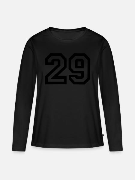 29 Collegestyle - Frauen Premium Bio Langarmshirt - Schwarz