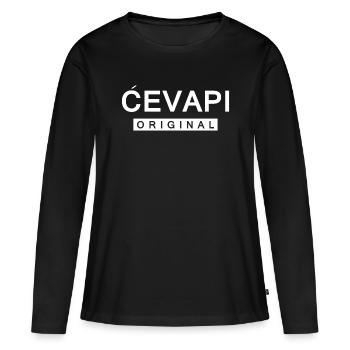 Cevapi Bosnien Kroatien Serbien Balkan - Frauen Premium Bio Langarmshirt - Schwarz - Vorne - Julia (174cm)