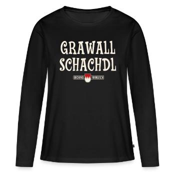 Grawall Schachdl 3 - Frauen Premium Bio Langarmshirt - Schwarz - Vorne - Julia (174cm)