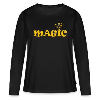 MAGIC - Frauen Premium Bio Langarmshirt - Schwarz - Vorne - Julia (174cm)