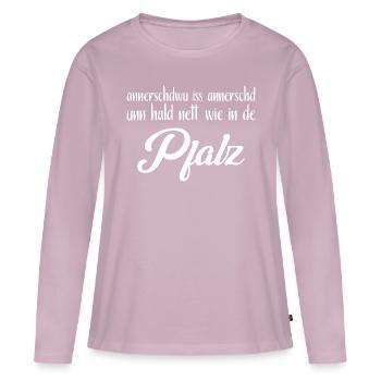Pfalz Riesling Weinfest - Frauen Premium Bio Langarmshirt - Altrosa - Vorne - Julia (174cm)