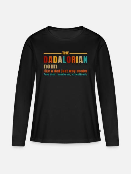 DADALORIAN - Premium økologisk langærmet T-shirt til kvinder - sort
