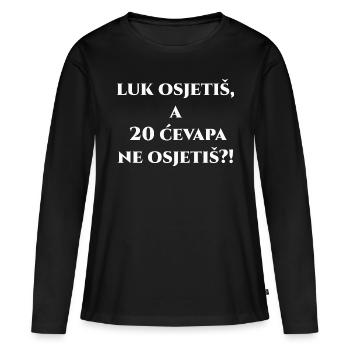 Luk osjetis I Balkan Dicta - T-shirt manches longues Premium bio Femme - noir - Devant - Julia (174cm)