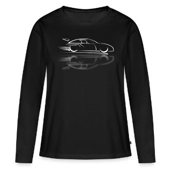 Voiture rapide - T-shirt manches longues Premium bio Femme - noir - Devant - Julia (174cm)