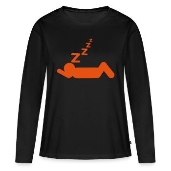 sleep sleep icon sleeps character zzzz - Women's Premium Organic Long Sleeve Shirt - black - Front - Julia (174cm)