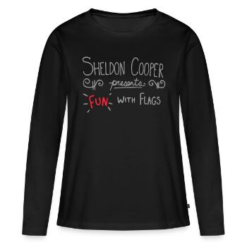 The Big Bang Theory Fun With Flags - Women's Premium Organic Long Sleeve Shirt - black - Front - Julia (174cm)
