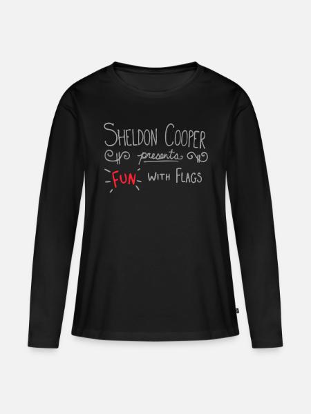 The Big Bang Theory Spaß mit Flaggen - Frauen Premium Bio Langarmshirt - Schwarz