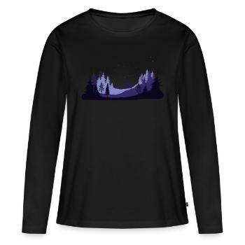 Arctique - T-shirt manches longues Premium bio Femme - noir - Devant - Julia (174cm)