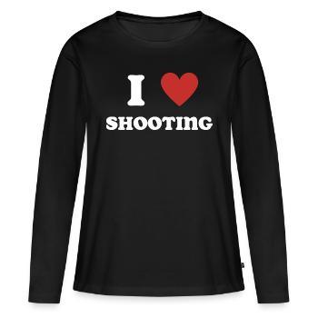J’adore photographier - T-shirt manches longues Premium bio Femme - noir - Devant - Julia (174cm)