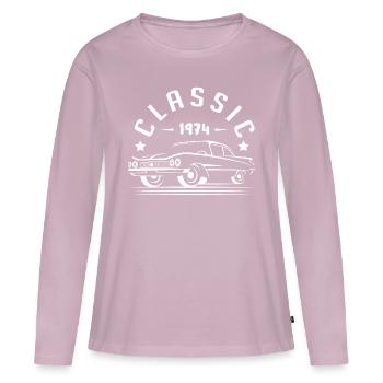 Classic 1974. - Women's Premium Organic Long Sleeve Shirt - dusky pink - Front - Julia (174cm)