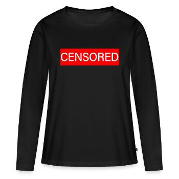 CENSORED // Censuré - T-shirt manches longues Premium bio Femme - noir - Devant - Julia (174cm)