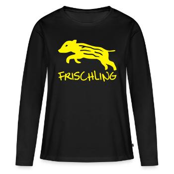 Frischling - Frauen Premium Bio Langarmshirt - Schwarz - Vorne - Julia (174cm)