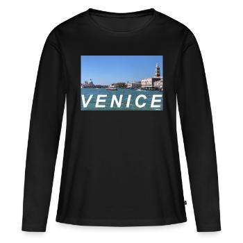 VENICE - Venice - Italy - Women's Premium Organic Long Sleeve Shirt - black - Front - Julia (174cm)