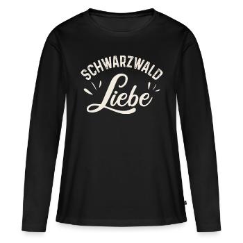 Schwarzwald Liebe - Frauen Premium Bio Langarmshirt - Schwarz - Vorne - Julia (174cm)