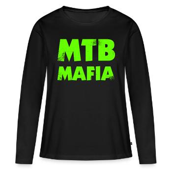 Mafia VTT - T-shirt manches longues Premium bio Femme - noir - Devant - Julia (174cm)