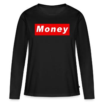 Argent - T-shirt manches longues Premium bio Femme - noir - Devant - Julia (174cm)