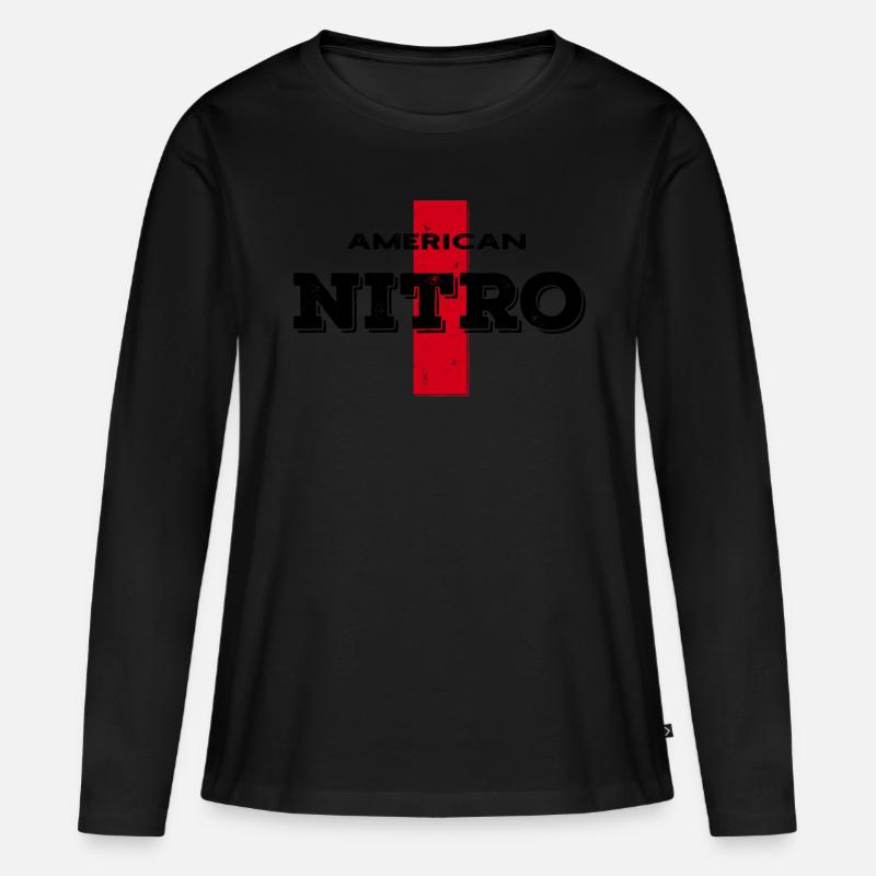 American Nitro - Frauen Premium Bio Langarmshirt - Schwarz