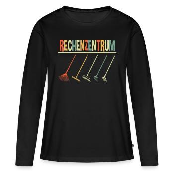 Rechenzentrum Gärtner Gartenarbeit Rechen Garten - Frauen Premium Bio Langarmshirt - Schwarz - Vorne - Julia (174cm)