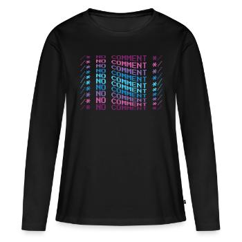 Java Developer - T-shirt manches longues Premium bio Femme - noir - Devant - Julia (174cm)