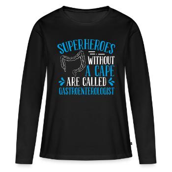 Gastroenterologist GI Specialist Proctologist - Women's Premium Organic Long Sleeve Shirt - black - Front - Julia (174cm)