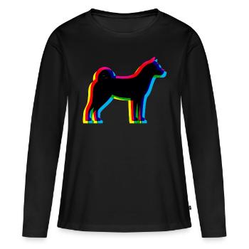 CMYK Akita - Women's Premium Organic Long Sleeve Shirt - black - Front - Julia (174cm)