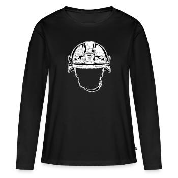 Armée militaire soldat véhicules militaires - T-shirt manches longues Premium bio Femme - noir - Devant - Julia (174cm)