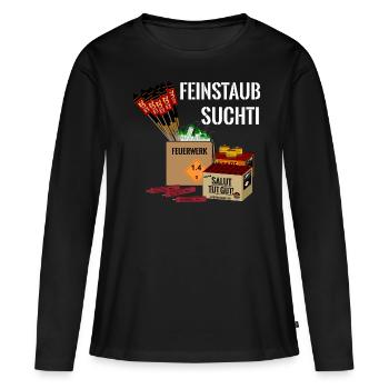 Pyro Feuerwerk - Frauen Premium Bio Langarmshirt - Schwarz - Vorne - Julia (174cm)
