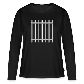 Clé de prison - T-shirt manches longues Premium bio Femme - noir - Devant - Julia (174cm)