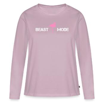 Beast fashion with flamingo - Women's Premium Organic Long Sleeve Shirt - dusky pink - Front - Julia (174cm)